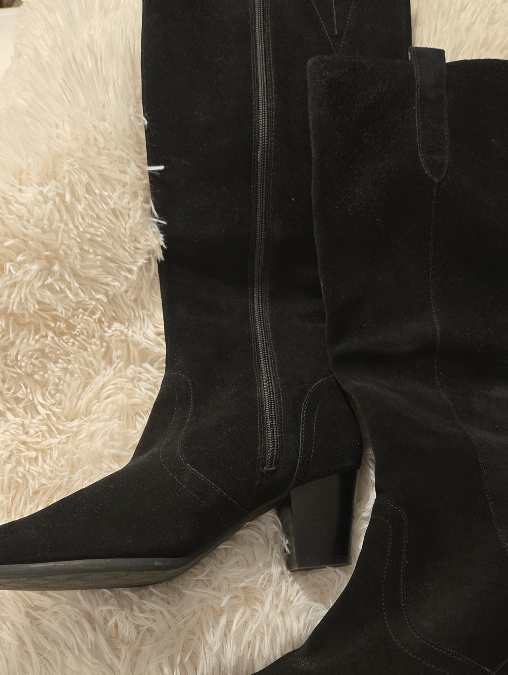 Vionic Black Suede Mid-Calf Boots - Classic Women's Style